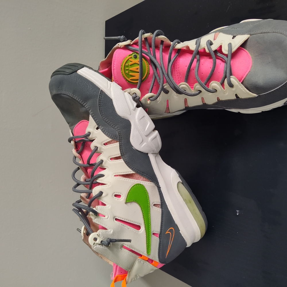 Nike Athletic Shoes Green and Pink with Vibrant Design